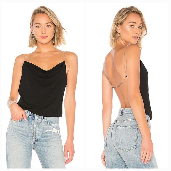Superdown Katryna Chain Cami in Black - Picture 1 of 9